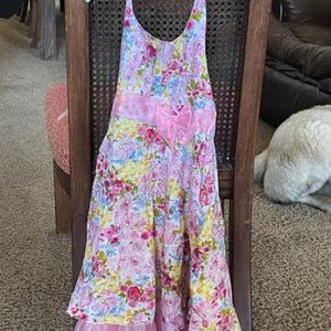 Girls dress, Jessica Ann, 6X, multi-color flower design